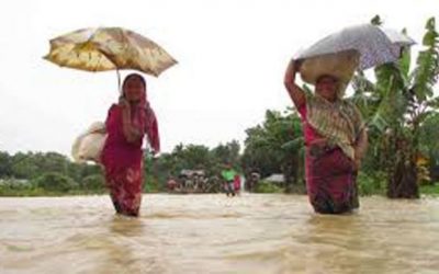 シレット、ホビゴンジで洪水