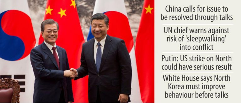 中国は北朝鮮戦争を許さない