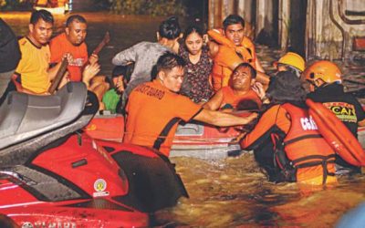 フィリピン熱帯雨：洪水、土砂崩れ182