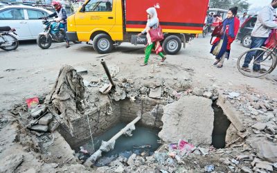 DIT道路下の下水道ラインの一部