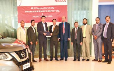 パイオニア保険会社と現代自動車バングラデシュとの間のMoU署名式典