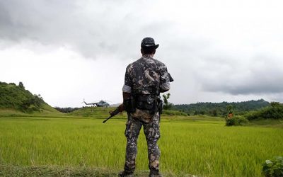 ロヒンギャの土地に基地建設