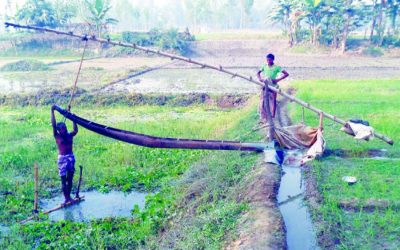 ボグラのボロ水田生産コストを削減する東亜灌漑法