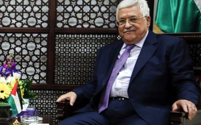 パレスチナの大統領が病院を離れる