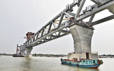 第4スパンとして現在見られる600mのPadma Bridge