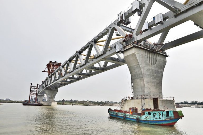 第4スパンとして現在見られる600mのPadma Bridge