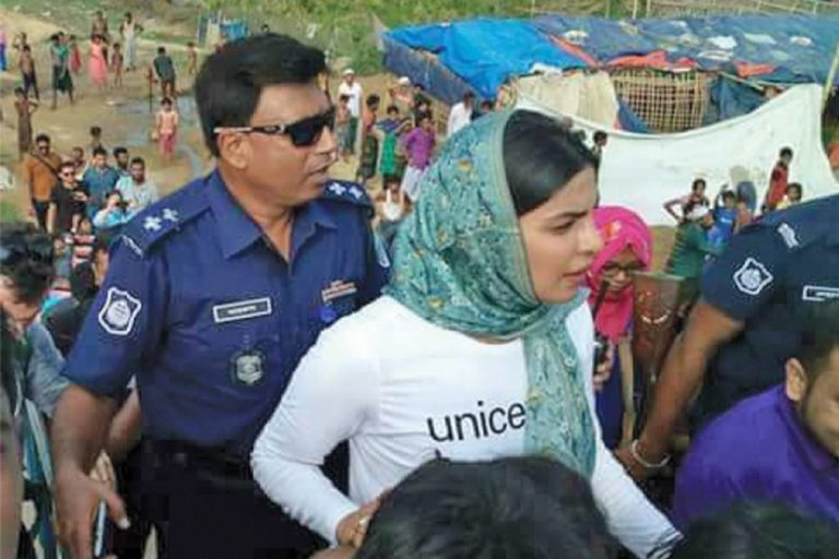 Priyanka Chopraが難民キャンプでロヒンギヤの子供たちを訪問