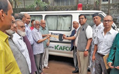 KAFCOはAnjuman Mufidul Islamに救急車を寄贈しました