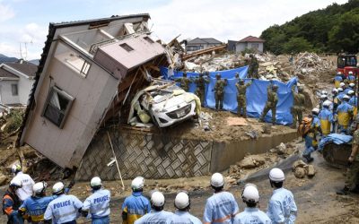 死亡者数は日本の洪水で114に上昇