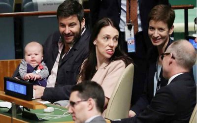 ニュージーランド初の赤ちゃんが平和サミットで国連デビュー