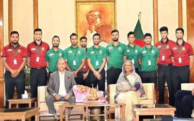 バングラデシュクリケットチームと会談した首相