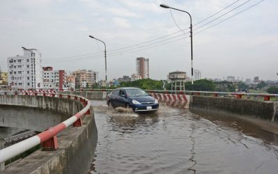 Khilgaon Flyoverの停滞水