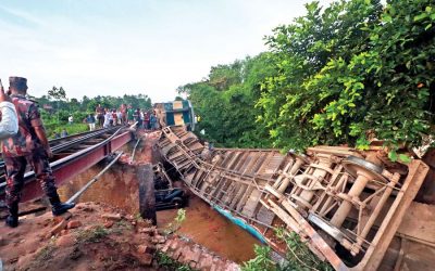 Moulvibazarの列車事故による死亡者数は7人に増加