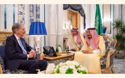 Sアラビア王が会談のために英国の財務大臣を主催
