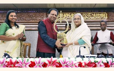 HasinaはDr Kalam Smriti International Excellence Awardsを受賞しました