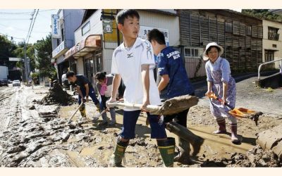 日本台風による死者19人