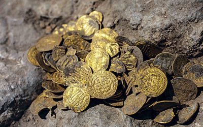 イスラエルで発見された初期のイスラム金貨の塊