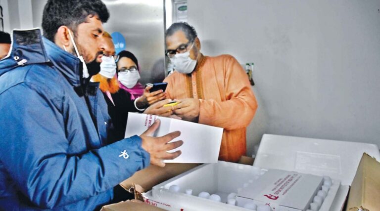 バングラデシュでのCovidワクチン接種の印象的なスタート