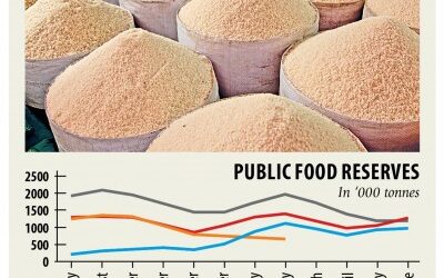 3年ぶりの安値に近い公的食料在庫