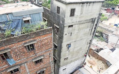 「傾いた」建物の解体がCtgで始まります