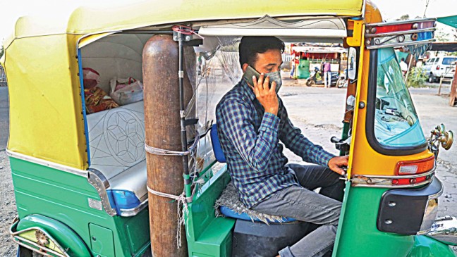 人力車の「救急車」は、Covid患者に無料の酸素を提供します