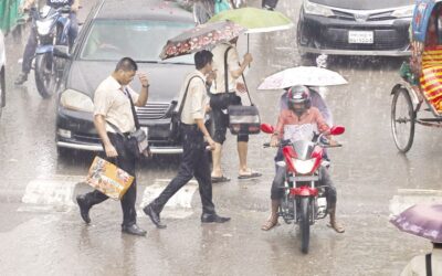 国土の大部分で小雨から中程度の雨が降る