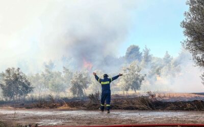 ギリシャの山火事が猛威を振るい、住民が避難