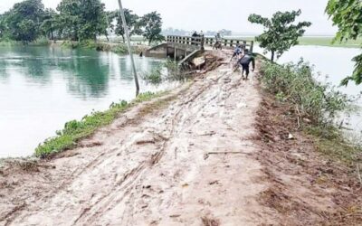 タヒルプル・バダガット国境道路が荒廃