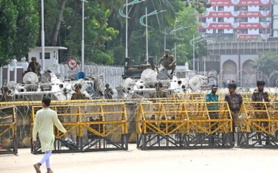 バンガババン周辺で警戒中の陸軍兵士