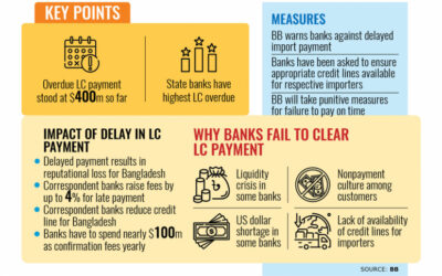 輸入代金の遅延はバングラデシュの評判を失墜させる：BB
