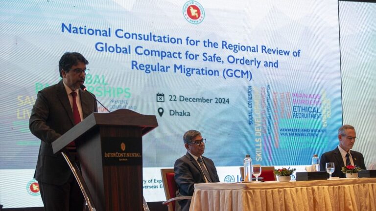 ダッカ、安全な正規移住のための世界規模の協力を呼び掛け