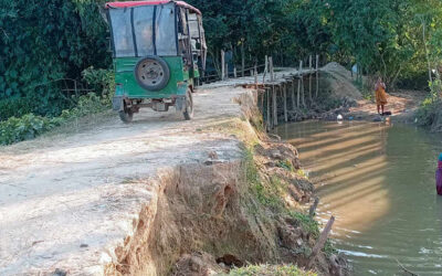 200kmの田舎道が2億5千万タカの損害を受ける