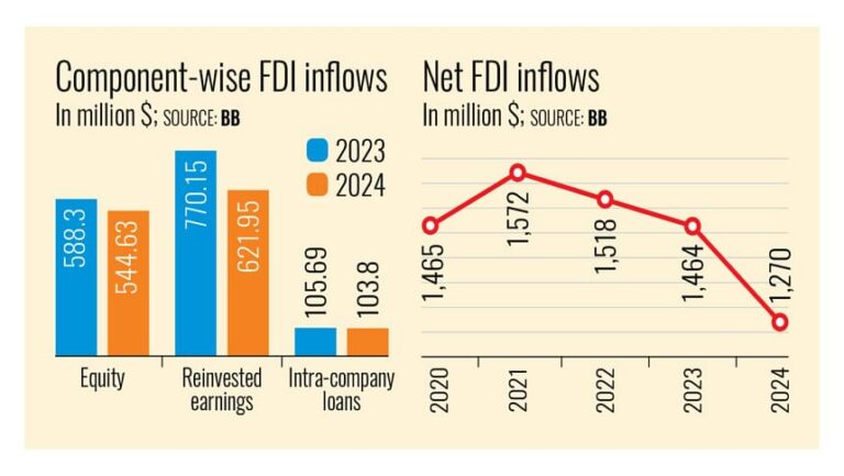 2024年のFDIは5年ぶりの低水準に落ち込んだ