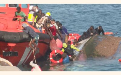 移民船が転覆、6人死亡