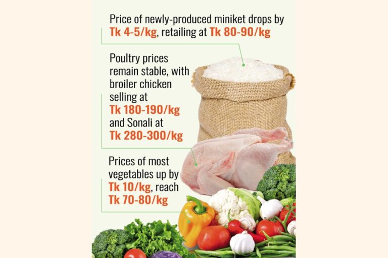 野菜や魚の価格が上昇、米が少し安くなる