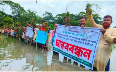 バルグナの農民は浸水を防ぐための水門の建設を要求