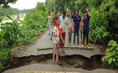 ナレールの道路崩落により交通が著しく混乱、地元住民が困惑