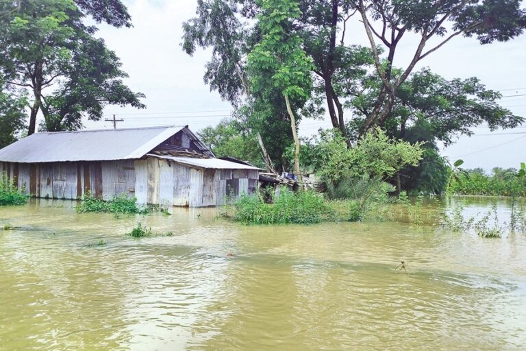 21地区の広大な農地が水没