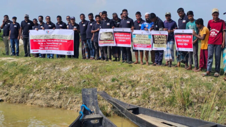 シレットの活動家らが気候正義を求めてラタルグルで集会を開催
