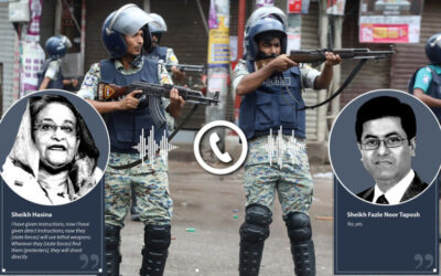 7月の蜂起：ハシナ首相の声が「撃て」命令の音声と一致する