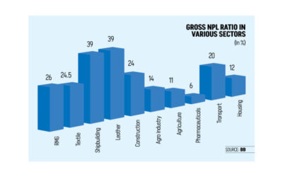 主要輸出品目：RMG、繊維：主要融資不履行者の中で上位の輸出品目