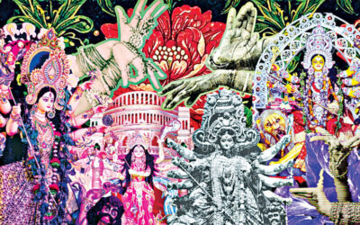 ドゥルガーの9つの顔とそれぞれのアバターを反映する書物