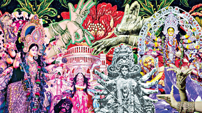 ドゥルガーの9つの顔とそれぞれのアバターを反映する書物