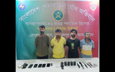 軍がモハマドプルの「I Don't Care」青年ギャングのメンバー4人を逮捕