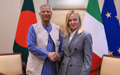 ユヌス氏、イタリアのメローニ首相と会談