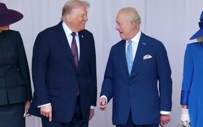 国王、英国訪問中のトランプ大統領を歓迎