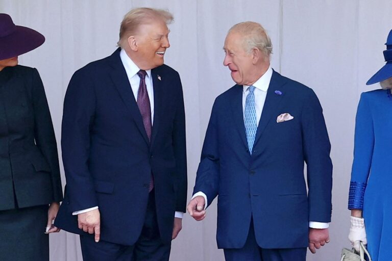 国王、英国訪問中のトランプ大統領を歓迎