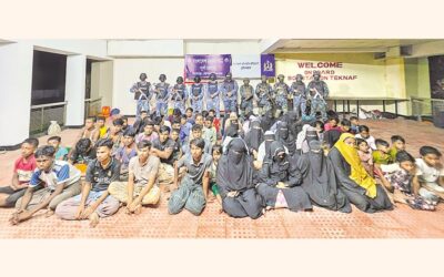 テクナフの洞窟から救出された66人のうち女性と子供