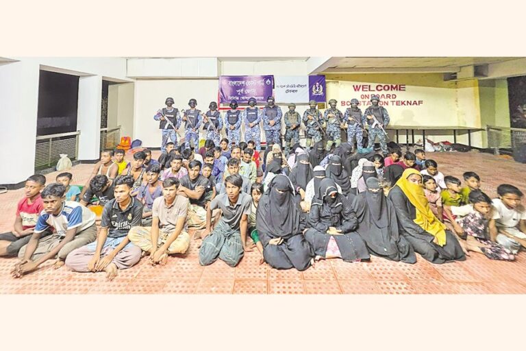 テクナフの洞窟から救出された66人のうち女性と子供