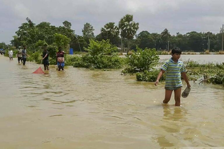 フェニの低地に洪水の危険が迫る